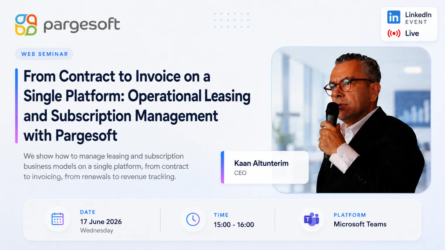 Operational Leasing and Subscription Management with Pargesoft