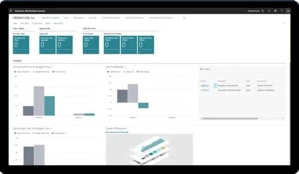 Microsoft Dynamics 365 Business Central proje yönetimi