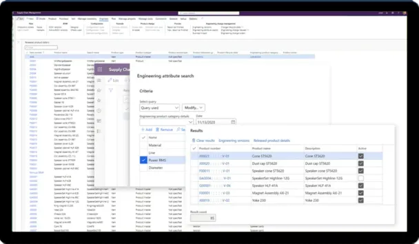 Dynamics 365 Tedarik Zinciri Yönetimi stok ve lojistik ekranı görüntüsü