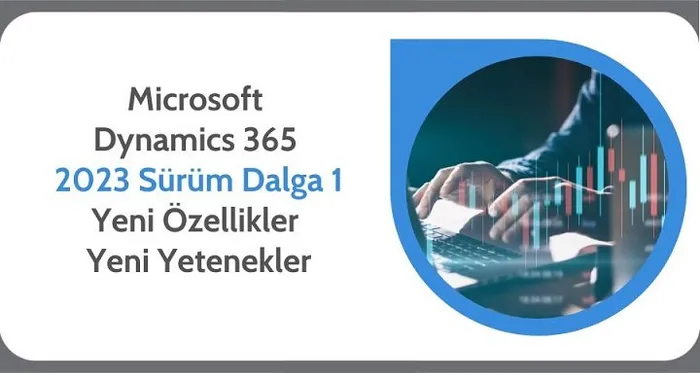 Yuvarlak çerçevede, klavyede yazan bir elin üzerine bindirilmiş borsa grafiği
