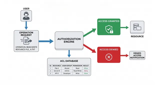 Diagram showing how the ACL check works during permission-aware grounding