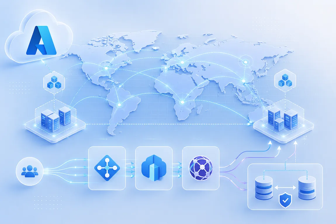 Azure Availability Zones and global regions delivering high availability and business continuity