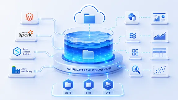 Azure Data Lake as the shared storage layer for Spark, Databricks, Synapse and Microsoft Fabric analytics engines