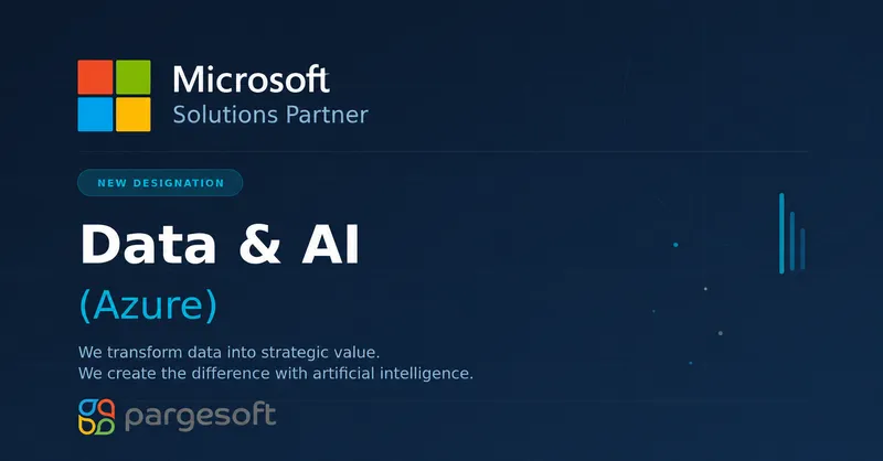 Microsoft Solutions Partner badge for Data & AI (Azure) alongside the Pargesoft logo