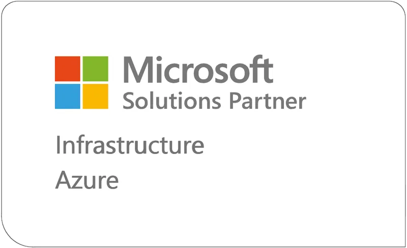 Microsoft Solutions Partner badge for the Infrastructure (Azure) designation