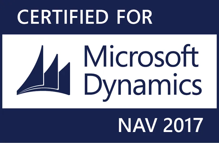Microsoft Dynamics NAV 2017 için "Certified for Microsoft Dynamics" sertifika rozeti