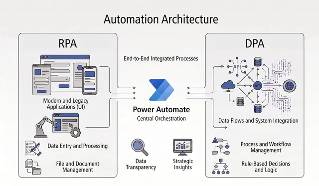 DPA and RPA Architecture with Microsoft Power Automate