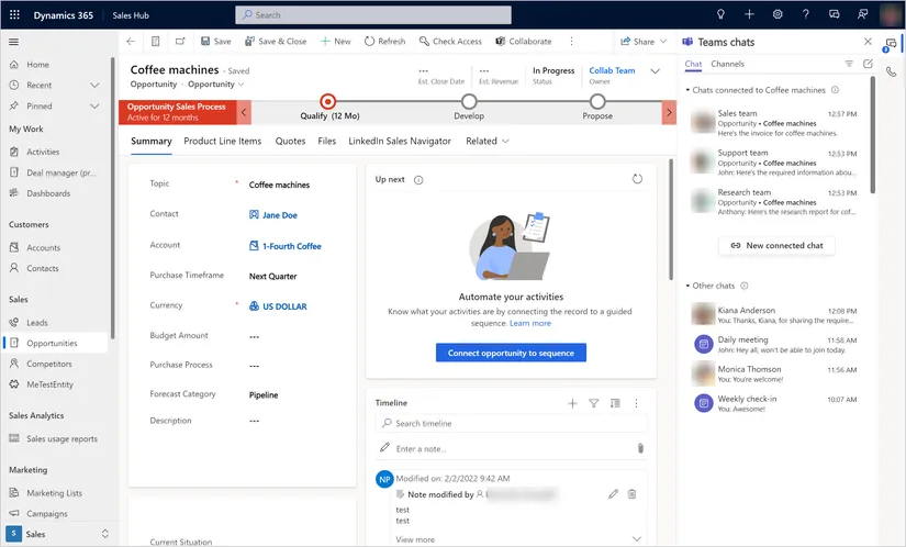 Outlook and Teams integration