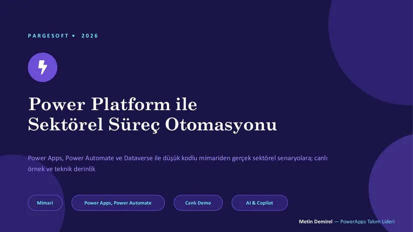 Kapak: Power Platform ile Sektörel Süreç Otomasyonu