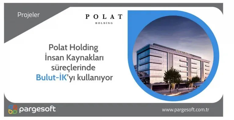 Polat Holding'in çok katlı, cam cepheli merkez binasının dış cephesi