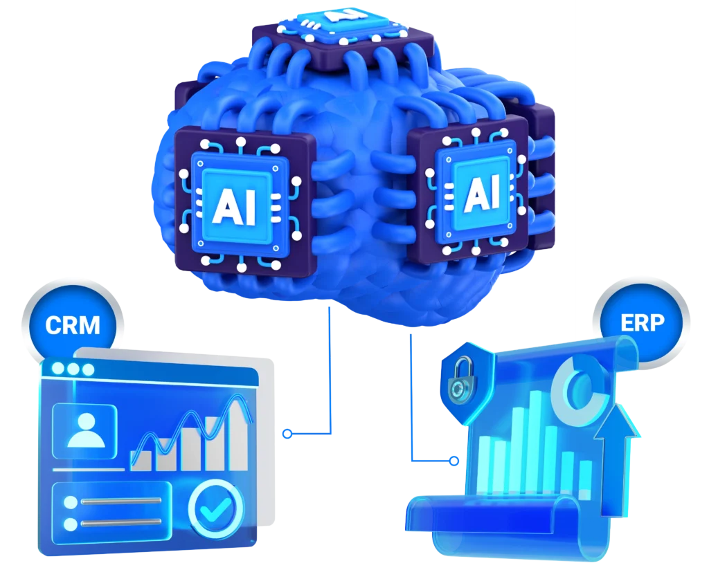 ERP ve CRM verileriyle entegre çalışan kurumsal yapay zeka iş modeli yaklaşımı
