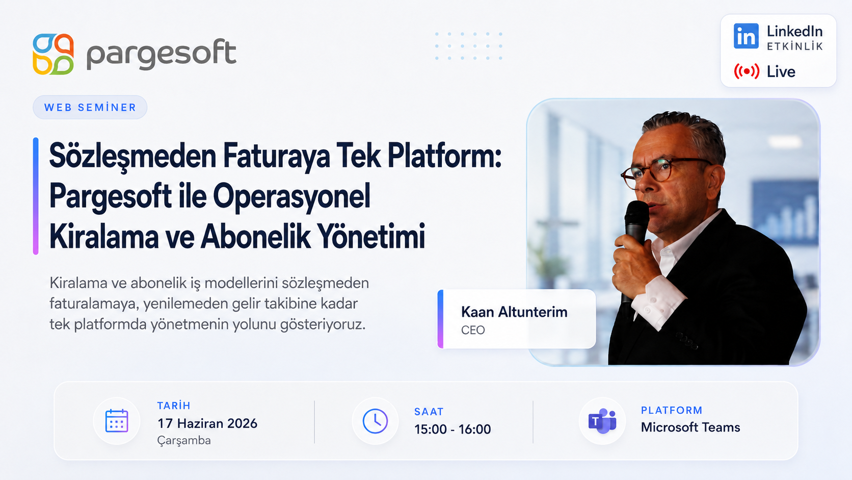 Sözleşmeden Faturaya Tek Platform: Pargesoft ile Operasyonel Kiralama ve Abonelik Yönetimi