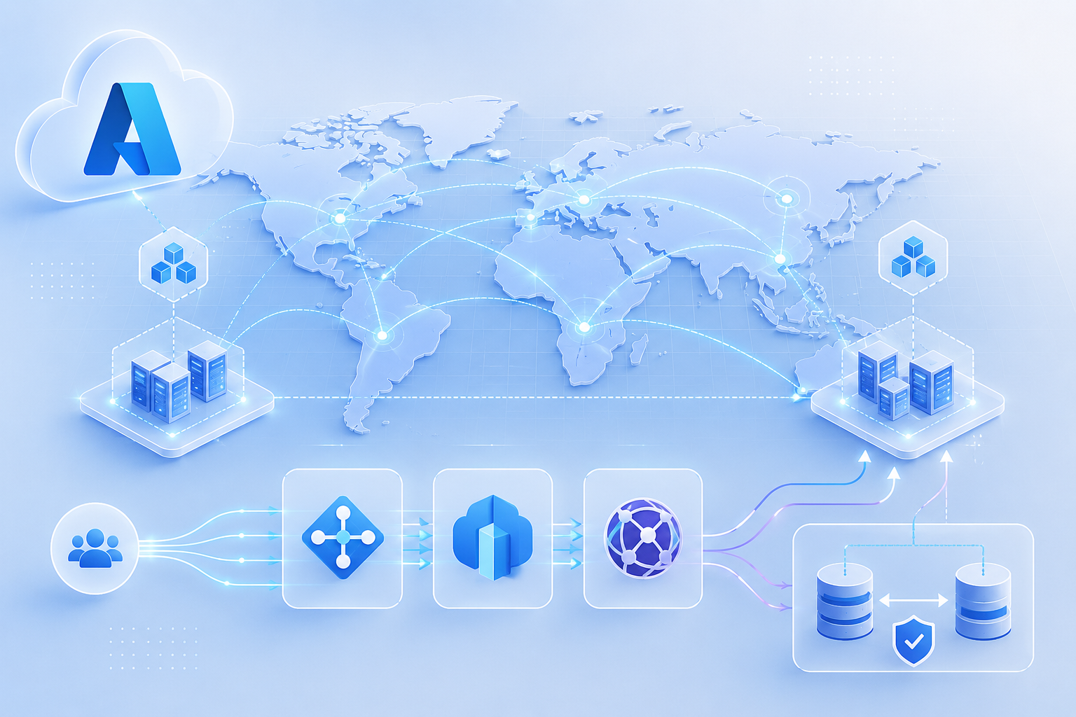 Azure Availability Zones and global regions delivering high availability and business continuity