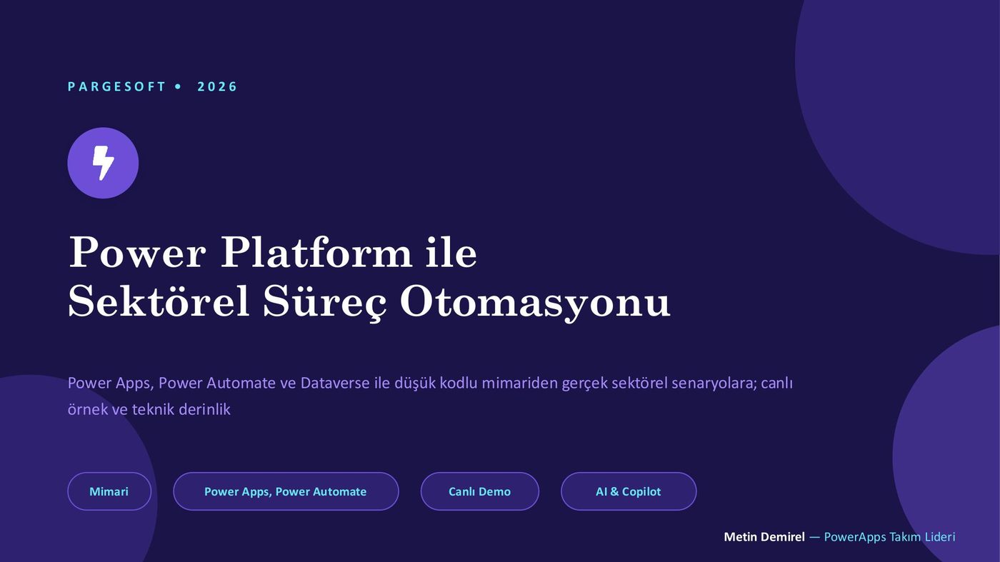 Kapak: Power Platform ile Sektörel Süreç Otomasyonu
